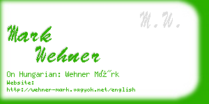 mark wehner business card